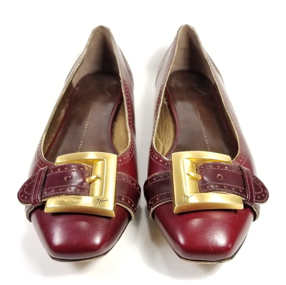 Guiseppe Zanoti Buckle Flats Women's Size 6.5